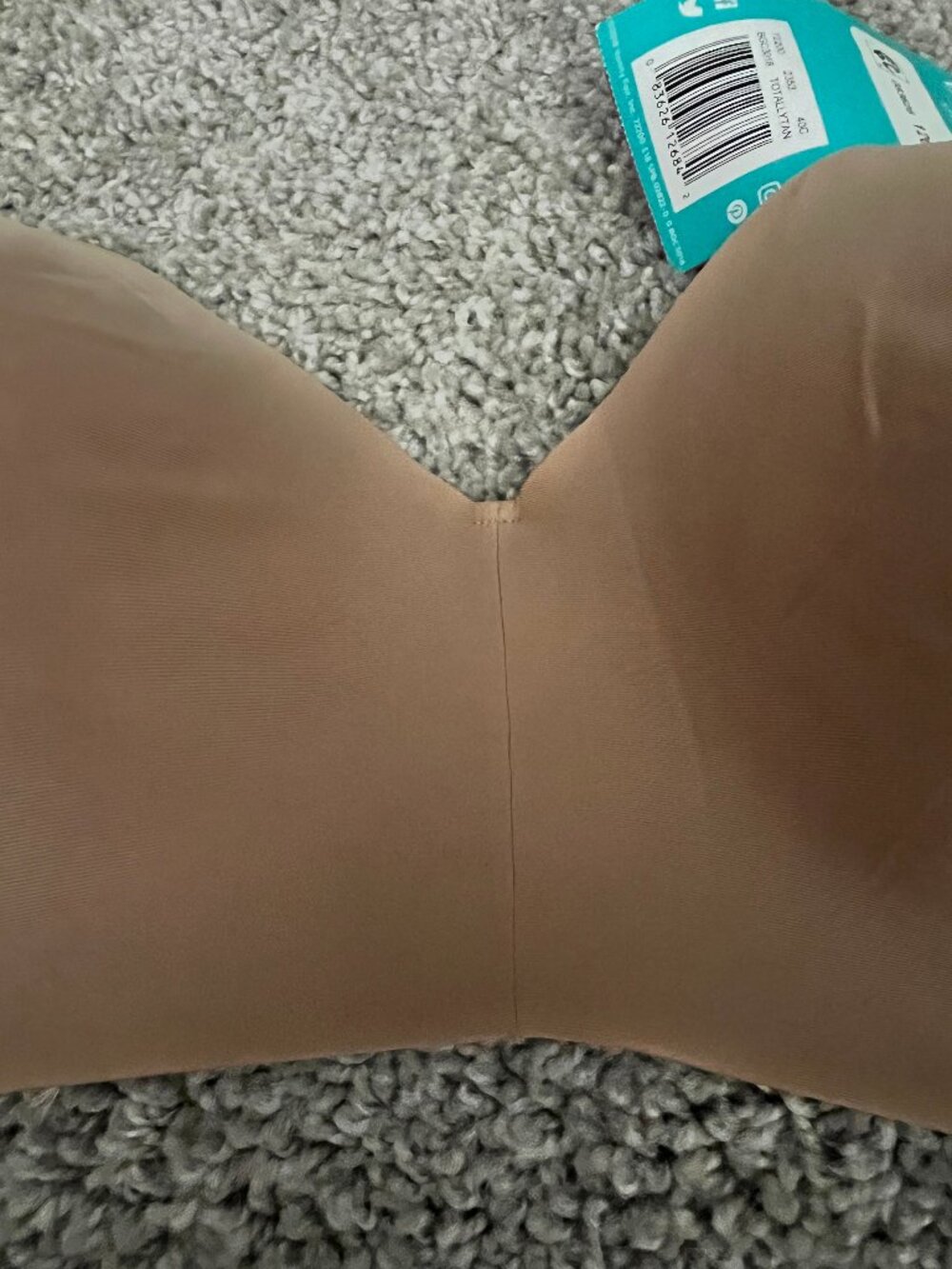 NWT Vanity Fair Women's Nearly Invisible Full Coverage Wirefree Totally Tan 40C - Picture 6 of 6